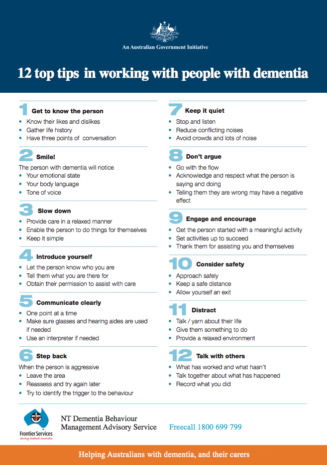 tips for dementia caregivers