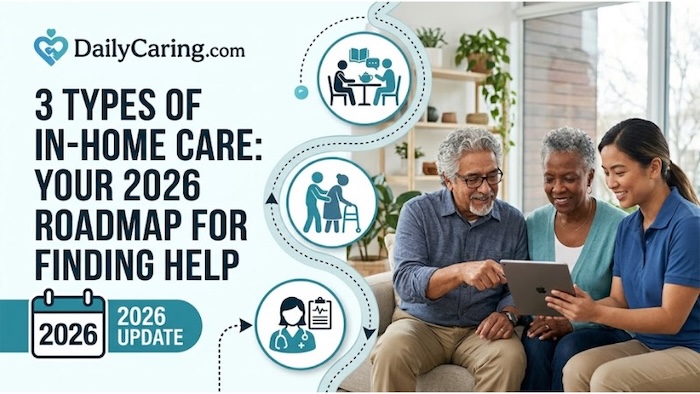 3 types of home care for aging adults.