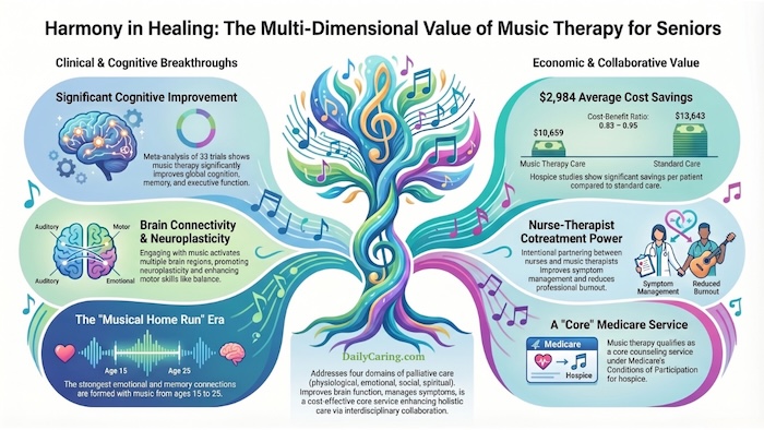 Modern music therapy for seniors is associated with tremendous benefits.