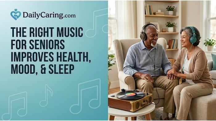 Music for seniors can improve sleep and mood.