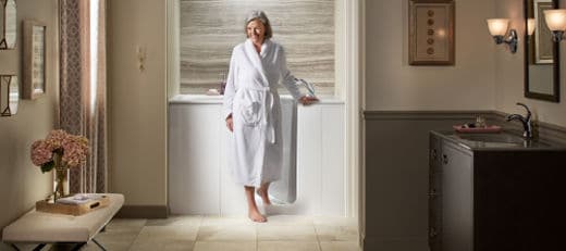 Kohler Walk-In Baths help seniors remain safe and independent at home longer