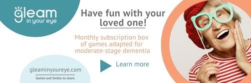 Each month get a box with 5 games developed for moderate-stage dementia