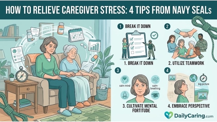 How to reduce caregiver stress with tips from the Navy SEALs.