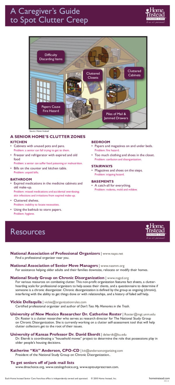 Prevent Hoarding In Seniors: Watch Out For Clutter [Infographic ...