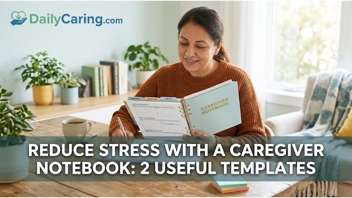 Reduce stress with a caregiver notebook.
