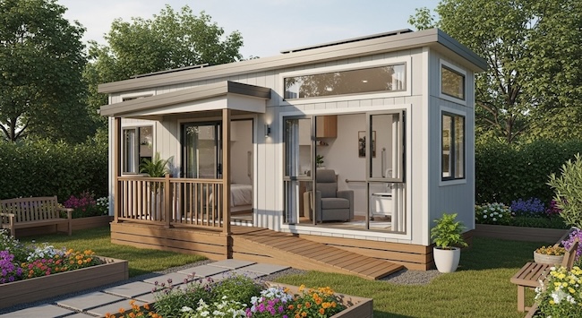 What is a Granny Pod? A Granny Pod is a tiny modular home built in the backyard of another family member!