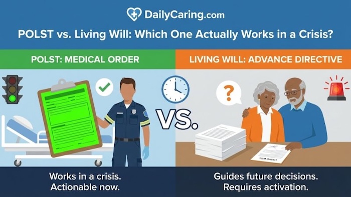 A POLST vs a living will. Which one is right for your loved one?