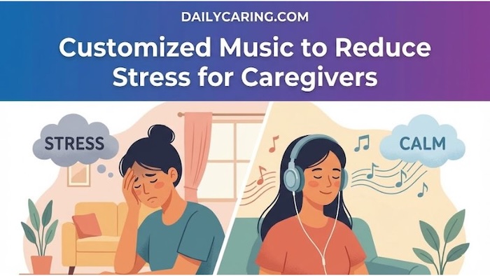 Music to reduce stress for caregivers.