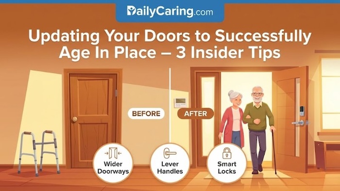 Updating your doors can be an inexpensive fix for aging in place safely these days.