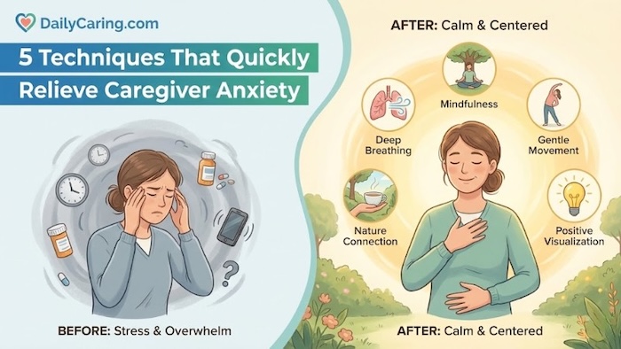 5 key tips to relieve caregiver anxiety.