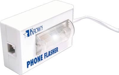 phone flasher for hearing impaired seniors