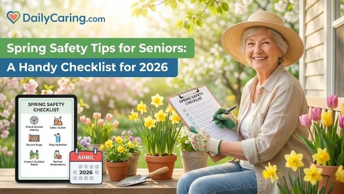 Spring safety checklist for seniors who live at home.