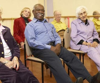 These seated stretching exercises help seniors improve mobility, flexibility, coordination, and circulation.
