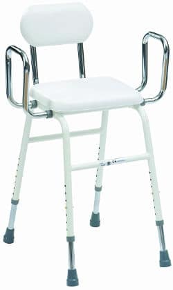 Having a kitchen stool to rest on makes it less tiring for seniors to prepare their meals