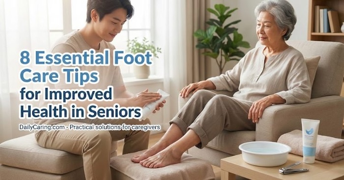 Foot care tips for seniors.