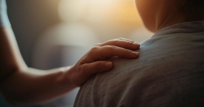 Steps to help calm down someone with dementia.