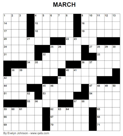 Get free large-print printable crossword puzzles for seniors