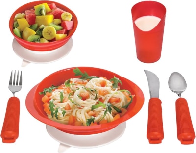 Red dinner ware for Alzheimer's disease and dementia