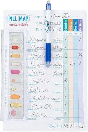 Keep medications organized with a visual pill map