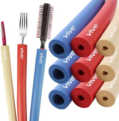 Arthritis foam grips make it easy to grip pens, brushes, utensils, toothbrushes, and more
