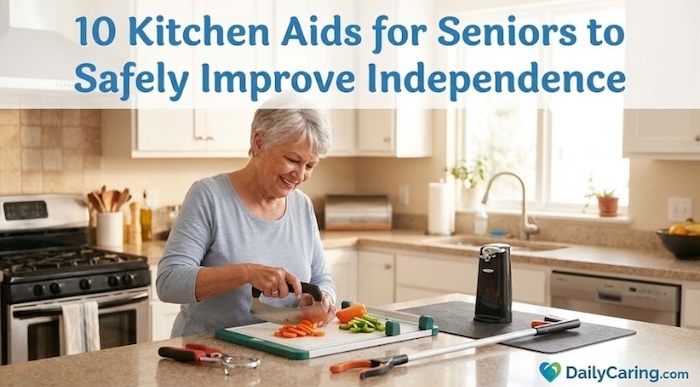 List of kitchen aids for seniors that promote independence.