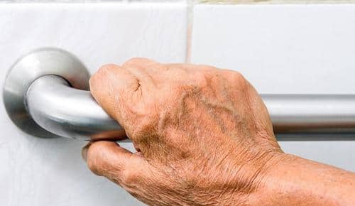 Grab bars are one of the top products to prevent senior falls because they support balance and mobility control