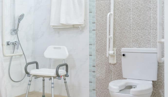 Simple changes in the bathroom help older adults live safely and independently at home for longer