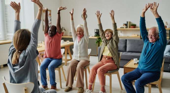 Chair exercises for seniors are great for people who are frail, at risk of falling, or have limited mobility