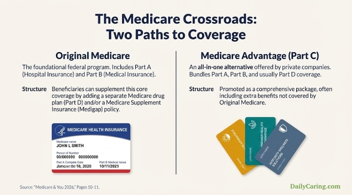 Choosing between original medicare and medicare advantage.