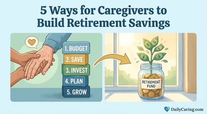 Retirement savings for caregivers can be challenging. Here are some strategies to save.