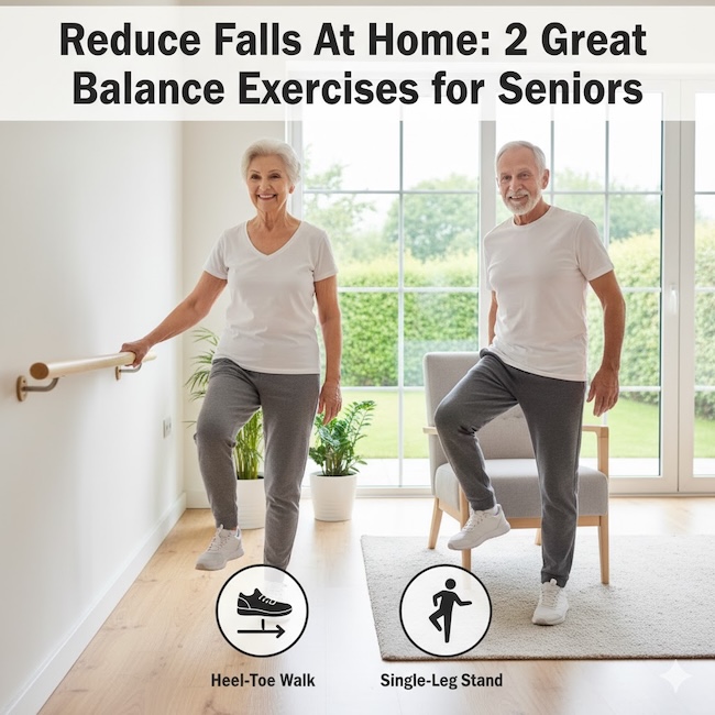 How to reduce falls and improve balance for seniors at home!