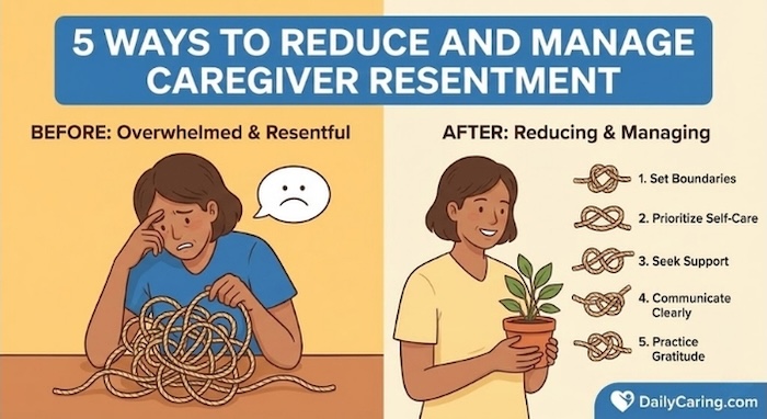Here are some tips on how to deal with caregiver resentment.