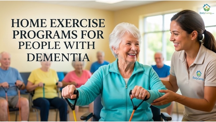 Home exercises for people with dementia.