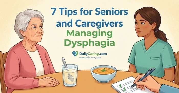 Tips for caregivers and seniors who are managing dysphagia.