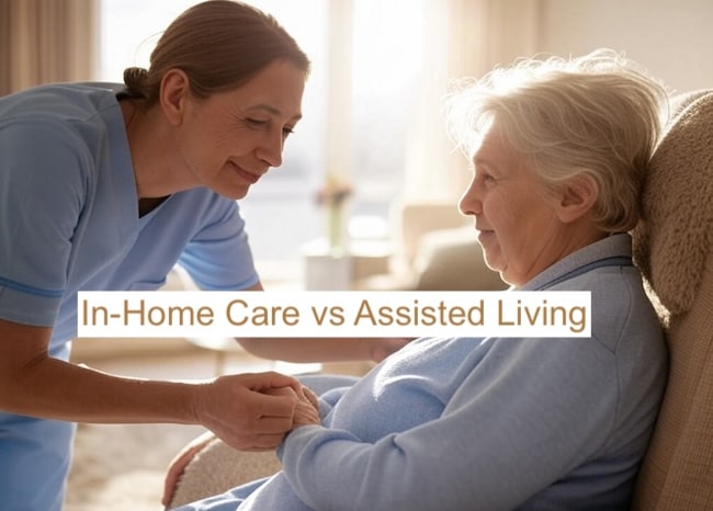 In-Home Care vs Assisted Living. The Pros and Cons of each.