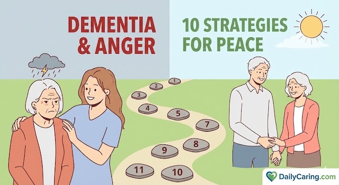 Aging adults with dementia can experience significant anger at times. Here's how to cope!
