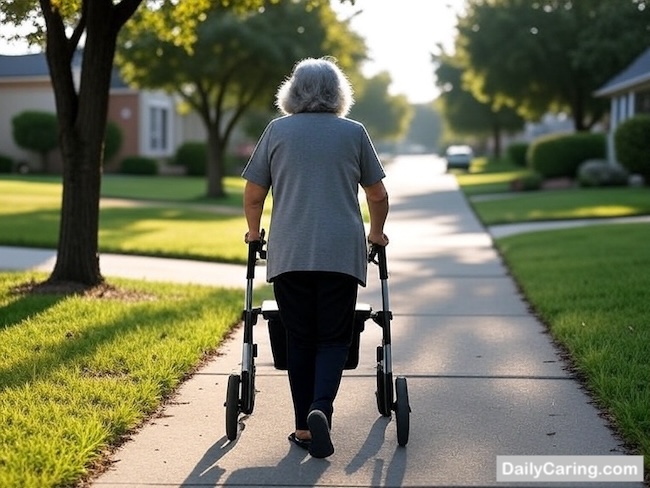 Balance exercises for seniors who use a walker