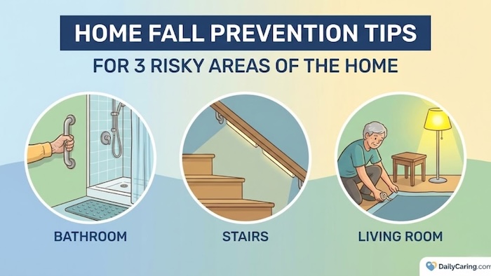 Fall prevention tips for the home.