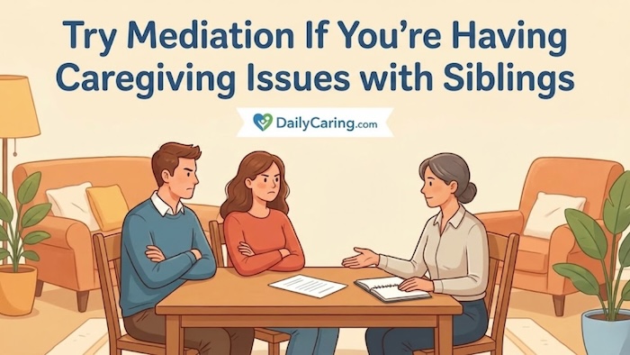 Mediation can help siblings with caregiving differences.