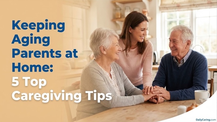 Caregiving for aging parents at home can pose challenges.