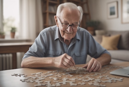 Gift an elderly man with a fun jigsaw puzzle