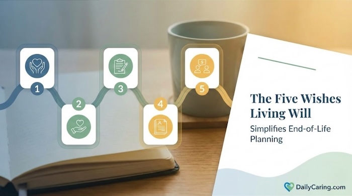 The five wishes living will can help simplify end-of-life planning.
