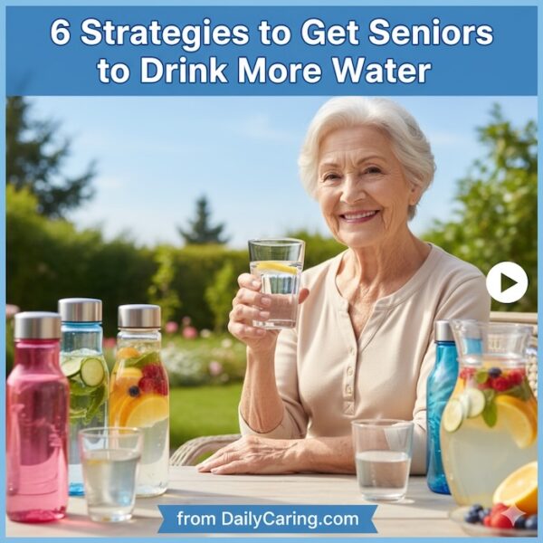 6 Strategies to get seniors to drink more water and stay hydrated!