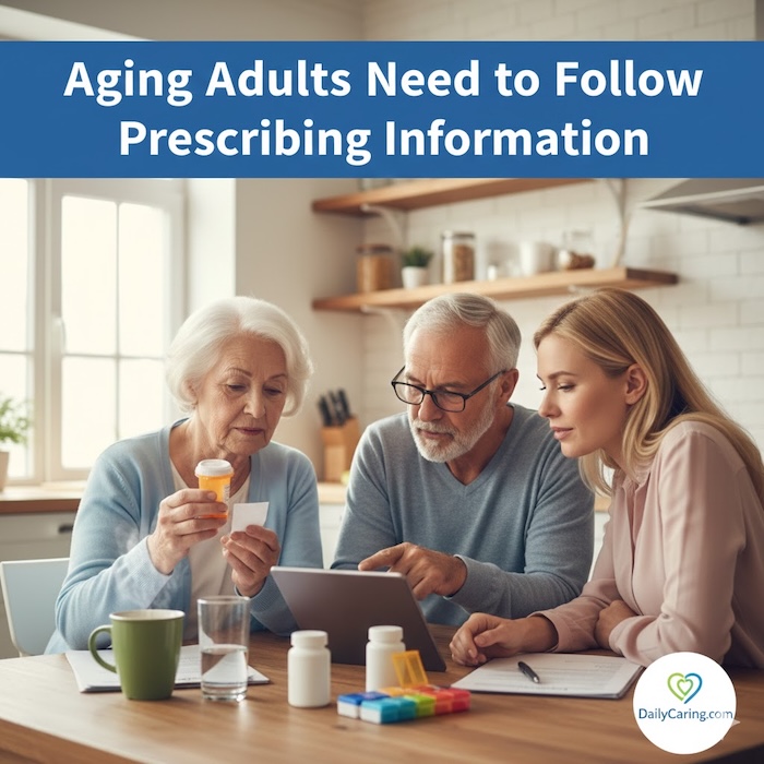 Aging adult need to follow the prescribing information or they increase their risks immensely.