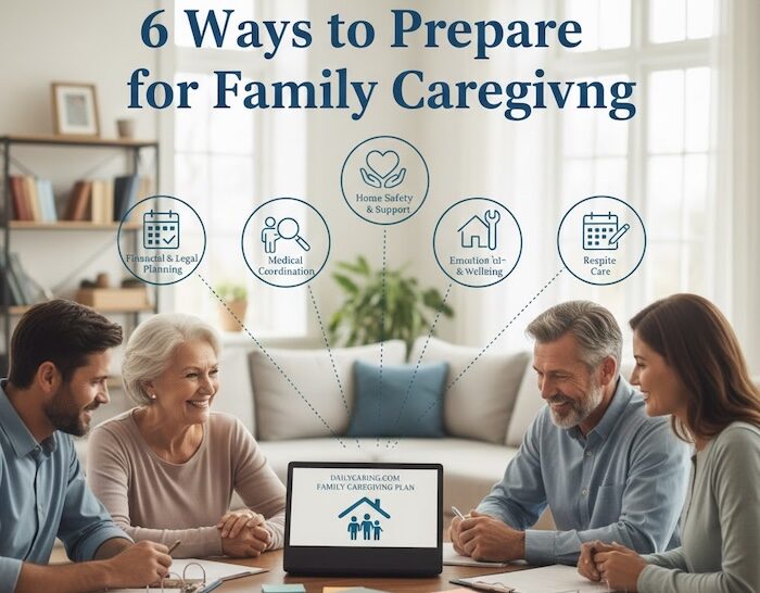 Six ways to prepare for family caregiving ahead of time.
