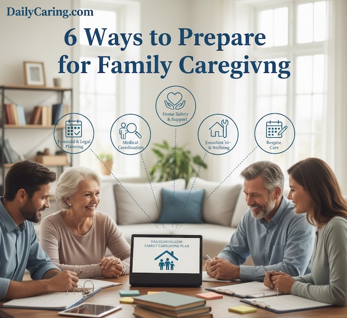 Six ways to prepare for family caregiving ahead of time.
