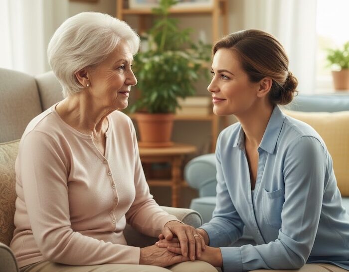 How to talk to someone with dementia using verbal and non-verbal techniques.