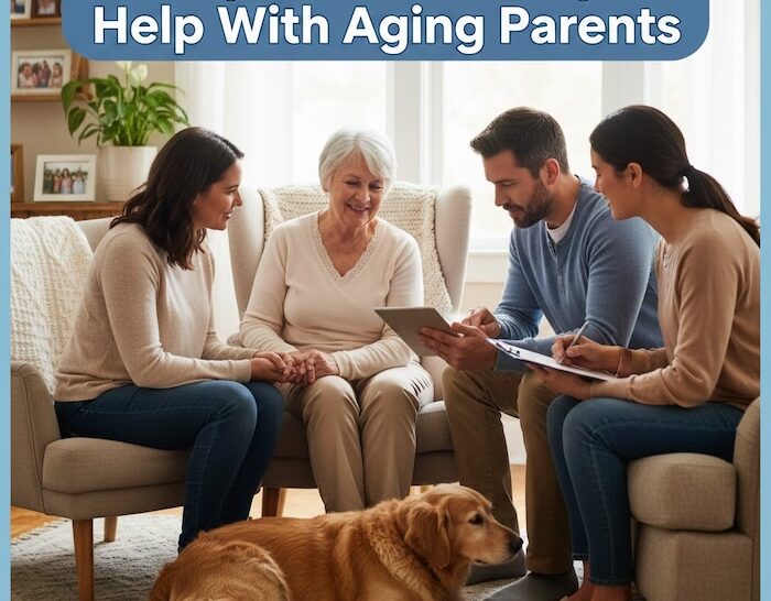 Here's how to get other family members to help out with aging parents.