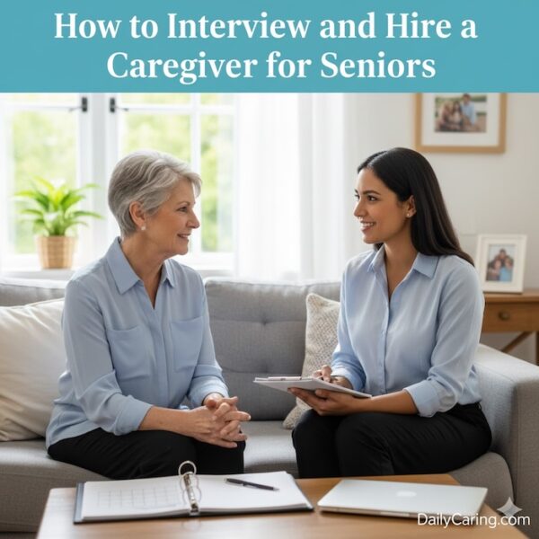 How to interview and hire a caregiver for aging loved ones.