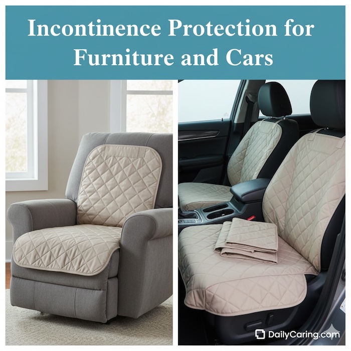 Incontinence protection for cars and furniture.